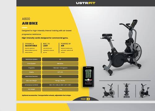 USTRFIT AIR Bike A800