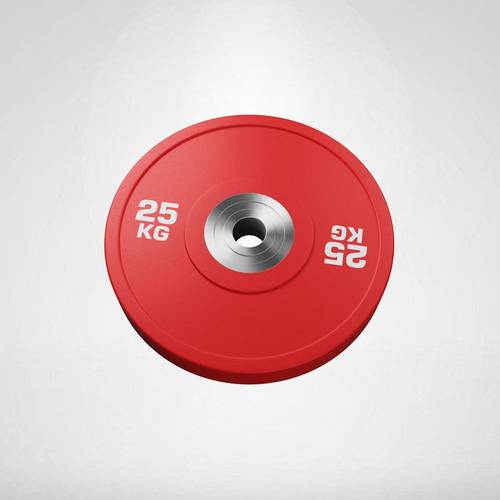 COLORED WEIGHT BUMPER PLATES IN CPU 25KG RED