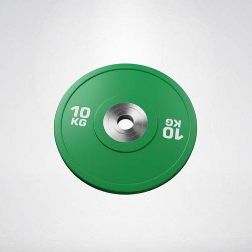 COLORED WEIGHT BUMPER PLATES IN CPU 10 KG GREEN