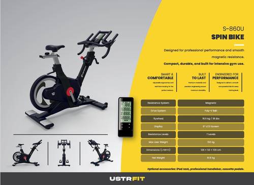 USTRFIT SPIN Bike S806U - WITH 7