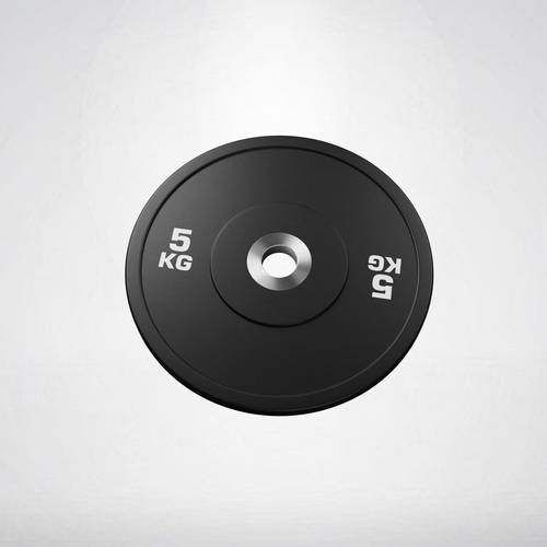 COLORED WEIGHT BUMPER PLATES IN CPU 5KG BLACK