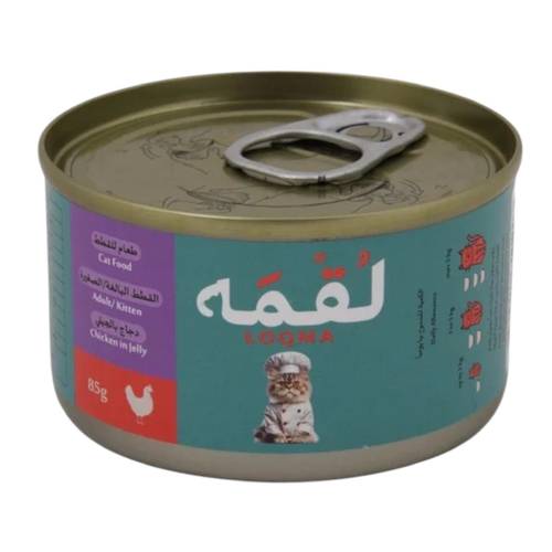 لقمة معلبات بالدجاج في الجيلي للقطط البالغة والصغيرة 85g