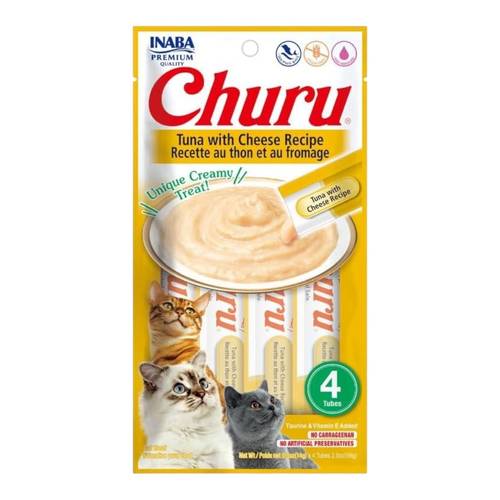 تشورو مكافآت كريمية بالتونا والجبن للقطط البالغة 14g x 4