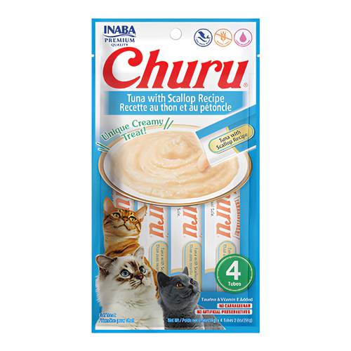 تشورو مكافآت كريمية بالتونا والمحار للقطط 14g x 4