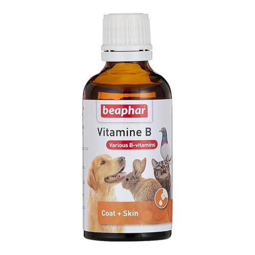 بيفار فيتامين ب مكمل للصحة العامة لجميع الحيوانات الاليفة 50ml