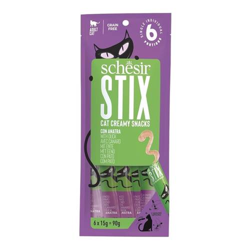 شيزر ستيكس مكافات كريمية بنكهة البط للقطط 15g x 6