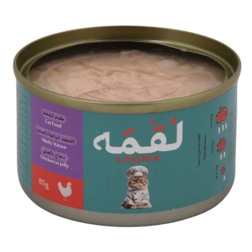 لقمة معلبات بالدجاج في الجيلي للقطط البالغة والصغيرة 85g