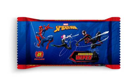 مناديل سبايدرمان للأطفال من ديزني DISNEY SPIDERMAN مبللة برائحة منعشة 20 منديل