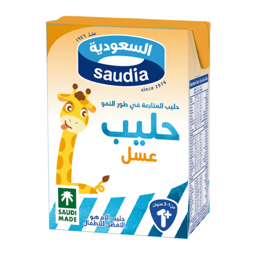 السعودية حليب اطفال في طور النمو بالعسل 200مل saudia milk FUM Hon
