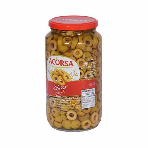 اكورسا زيتون اخضر شرائح  950 جرام