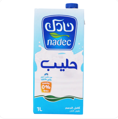 نادك حليب طويل الاجل كامل الدسم 1لتر