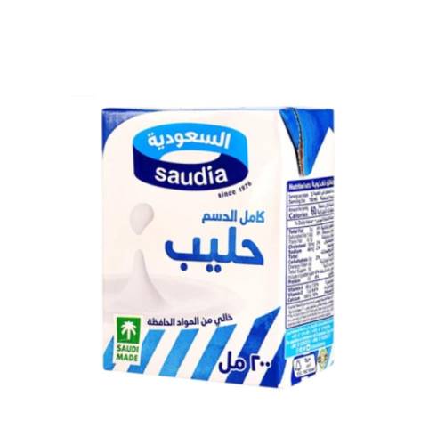 حليب السعودية كامل الدسم 200مل Saudia milk FF