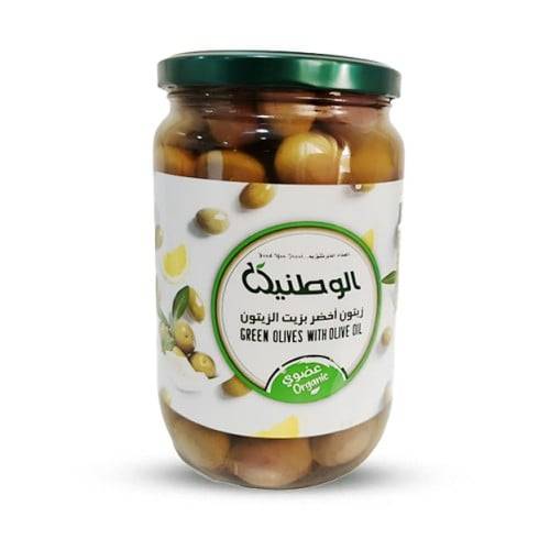 الوطنية زيتون اخضر بزيت الزيتون عضوي 430 جم