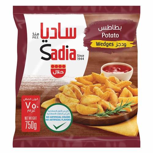 بطاطس ساديا ودجز متبلة 750جرام