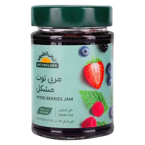ارض الطبيعه مربى توت مشكل عضوي 200جرام