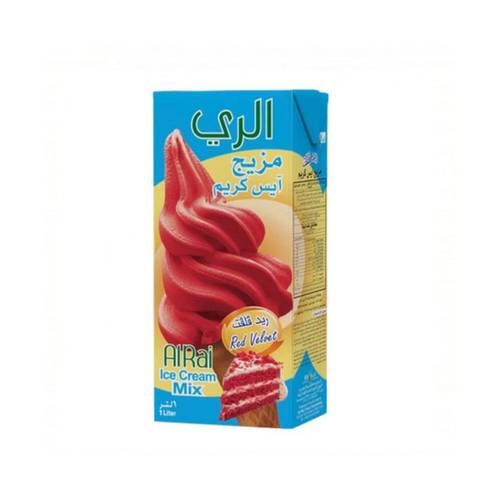 الري ايس كريم بنكهة ريد فلفت 1لتر