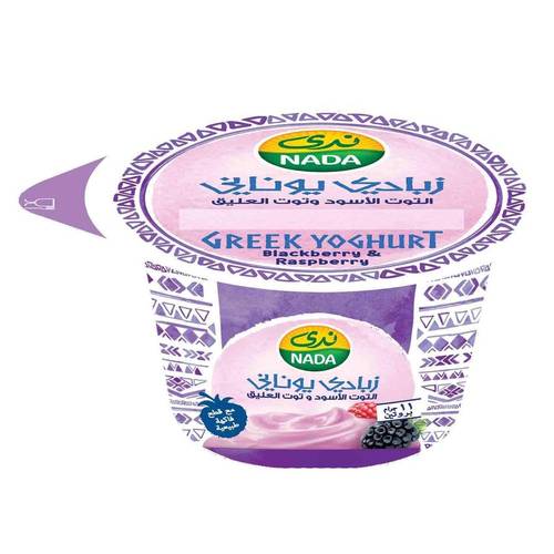 ندى زبادي يوناني توت الاسود وتوت العليق 160جرام