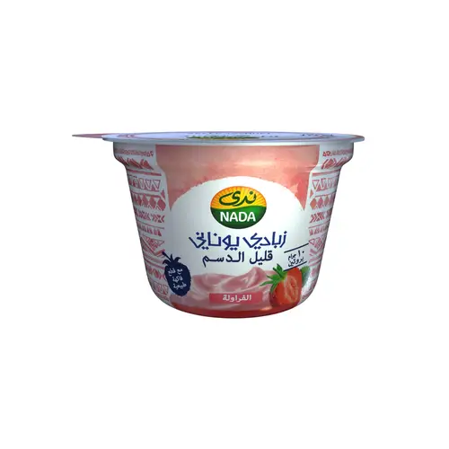 ندى زبادي يوناني فراولة قليل الدسم 160جرام