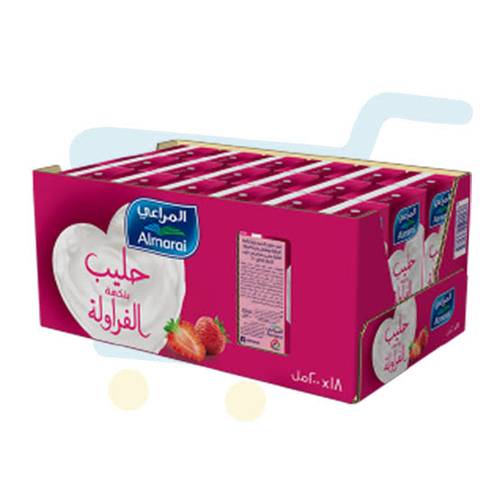 كرتون من حليب المراعي فراولة 200مل
