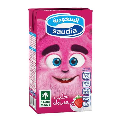 السعودية حليب بالفروله 125مل Saudia milk STA