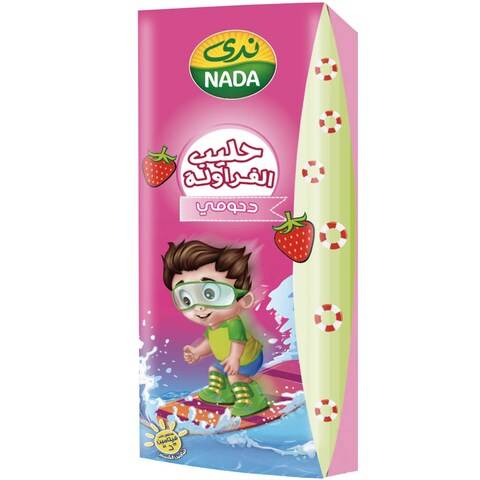 ندى حليب فراولة دحومي 200 مل