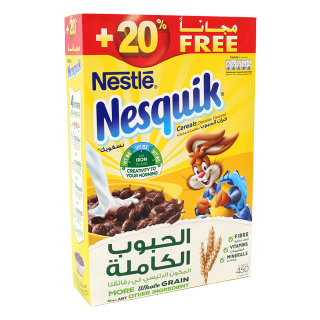 نستلا نسكويت رقائق الذره مع الكاكاو 450جم
