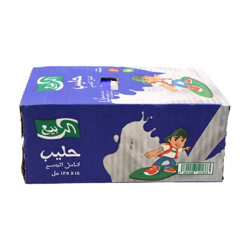 حليب ساده الربيع كرتون 185مل