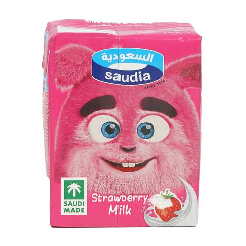 حليب السعودية بالفراولة 200مل Saudia Milk STA