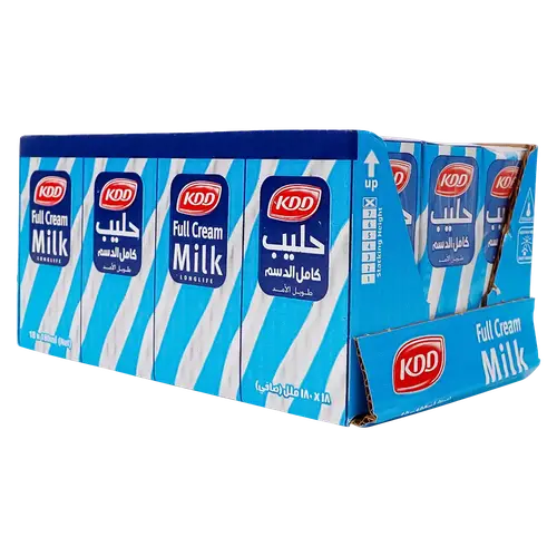 حليب ساده كي دي دي كرتون125مل