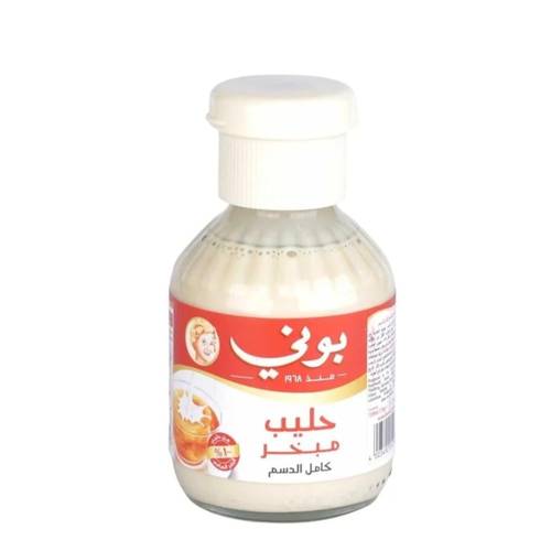 بوني حليب مبخر كامل الدسم قارورة 170جرام Bony glass