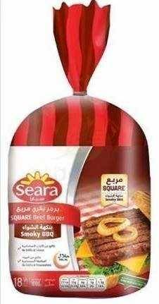 سيارا برجر بقري جامبو 10حبة 1000جرام كيس
