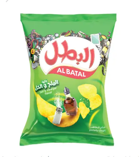 بطاطس البطل ملح وخل 110 جم