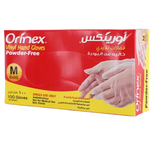 اورينكس قفازات للأيدي 100 قفاز  mوسط