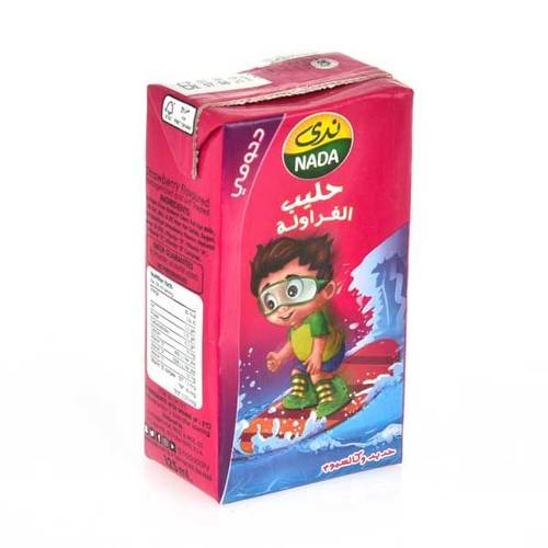 ندى حليب فراولة دحومي 125مل