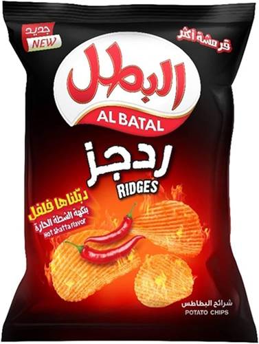 البطل بطاطس ردجز شطه حاره  23جم