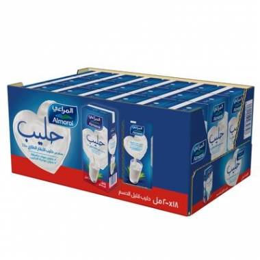 حليب المراعي قليل الدسم18 *200مل