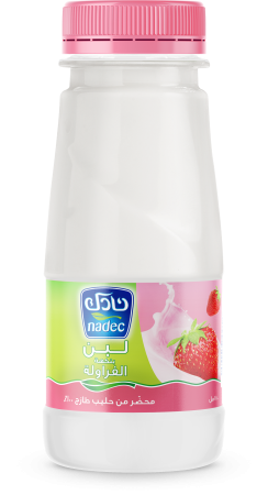 لبن بنكهة الفراولة 180مل  نادك