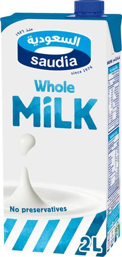 حليب السعودية كامل الدسم 2لتر  Saudia milk FF
