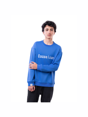 Pullover Cause i can - Blue