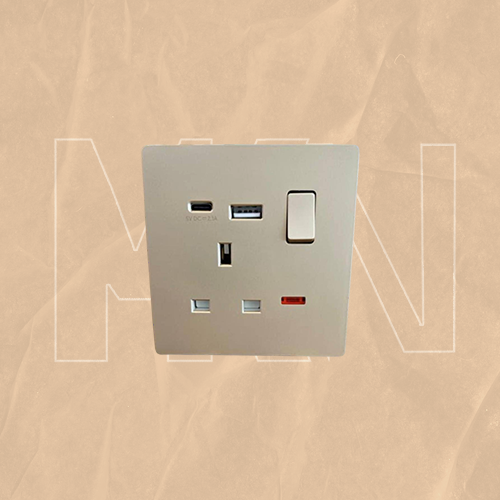 فيش USB + TYPE-C ذهبي MKN GLD 028 – 5V