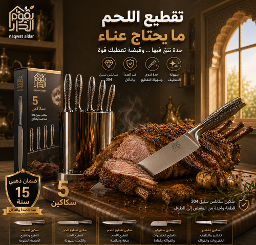 سكاكين نقوة الدار الذهبية الفاخرة