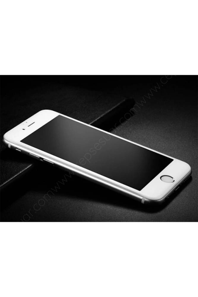TURBOPLUS زجاج نانو غير قابل للكسر باللون الأبيض من ابل ايفون 6/6s، تغطية كاملة 5D غير لامعة