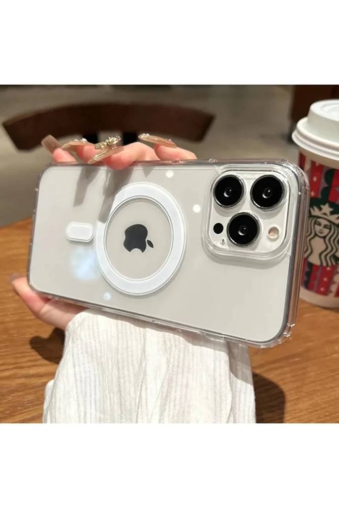 Choice جراب مغناطيسي شفاف أصلي لهاتف iPhone من Magsafing