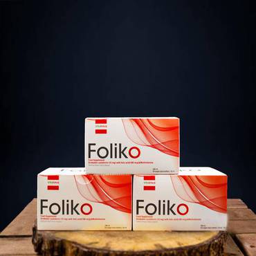 فوليكو 3 علب - حمض الفوليك مع اللاكتوفرين- Foliko pack of 3  