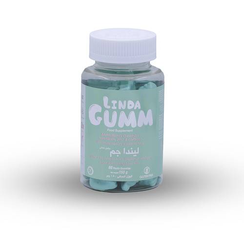 ليندا جم - بيوتين - 60 علكة -LindaGum- Biotin- 60 Gummies