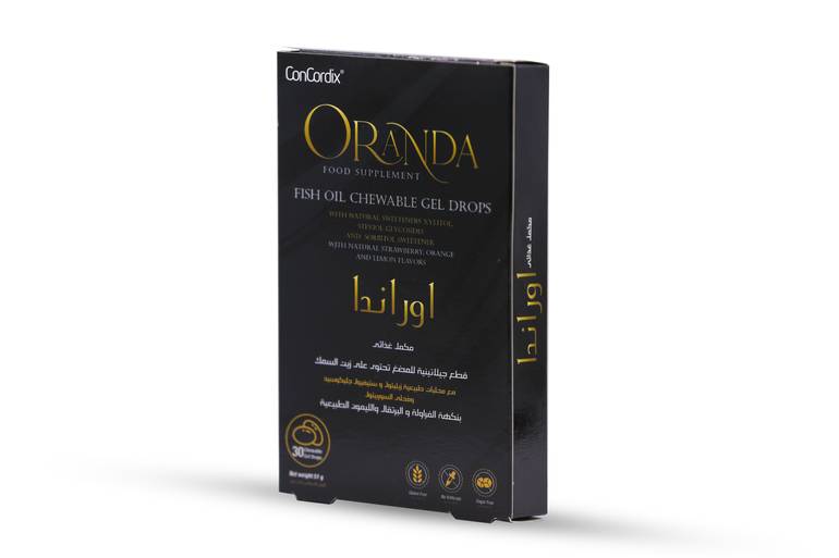 Oranda Fish Oil 640mg Orange Lemone and Strawberry Flavor  30 Gummies