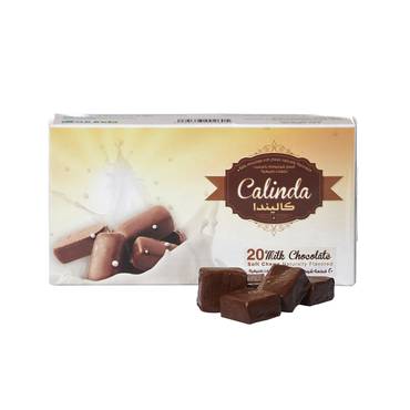 كاليندا قطع شوكولاتة بنكهة الحليب مع الكالسيوم وفيتامين د 30 قطعة calinda 