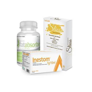 بكج الرشاقة ( خل التفاح + غارسينيا + ل كارنتين )- (Slimming Package –( Slioss + Fat Absorber + Inestom