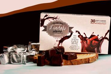 ليندوفي شوكولاتة مدعمة بالحديد  -30 قطعة lindofe