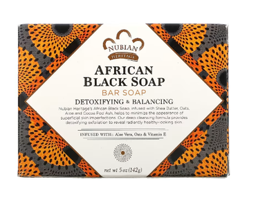 Nubian Heritage, African black bar soap - صابون أسود أفريقي من نوبيان هيرتيج